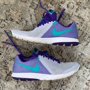 Nike Purple and Blue Sneakers Breathable Mesh Design